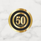 Confettis 50e anniversaire - Noir et Or (Petit recto)