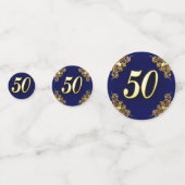 Confettis 50e anniversaire ou anniversaire Regal Gold et Blu (Devant)