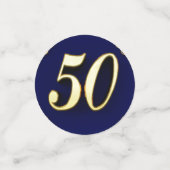 Confettis 50e anniversaire ou anniversaire Regal Gold et Blu (Petit recto)