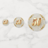 Confettis 50e anniversaire ou anniversaire Regal or et marbr (Devant)