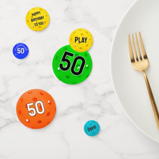 Confettis 50e anniversaire Pickleballs (Groupe)