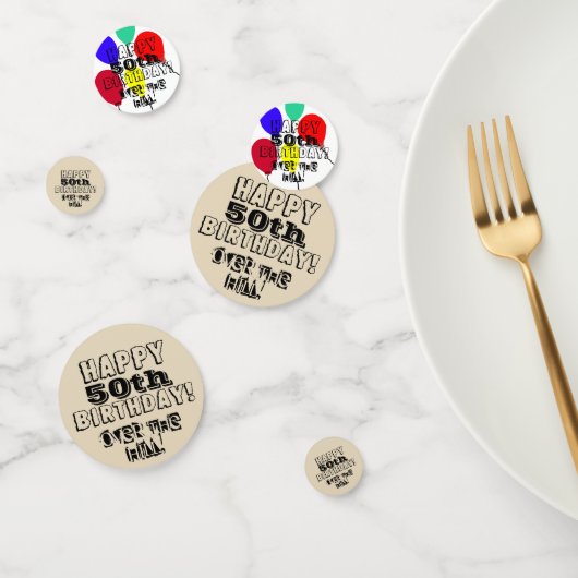 Confettis 50e Au-dessus de la colline Balloons d'anniversair (Groupe)