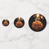 Confettis 50ème Joyeux Anniversaire Avec Gâteau Et Épercés, (Derrière)