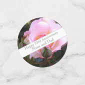 Confettis 53e anniversaire du Mariage Rose rose (Petit recto)