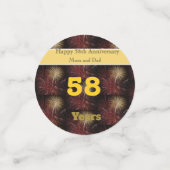 Confettis 58e anniversaire du Mariage (Petit recto)