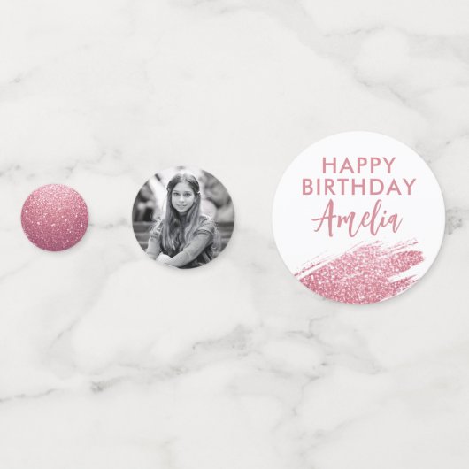 Confettis 60 et fabuleux Parties scintillant rose 2 Photo 60 (Devant)