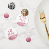 Confettis 60 et fabuleux Parties scintillant rose 2 Photo 60 (Groupe)