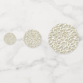 Confettis 60e anniversaire Cool Numéro Motif Or et blanc (Devant)