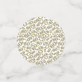 Confettis 60e anniversaire Cool Numéro Motif Or et blanc (Petit recto)