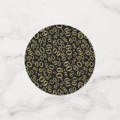 Confettis 60e anniversaire Cool numéro Motif or et noir (Petit recto)