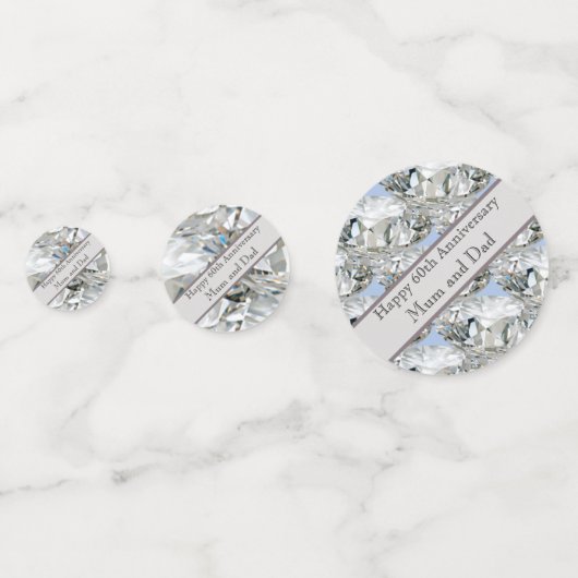 Confettis 60e anniversaire du Mariage Diamond (Derrière)