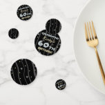 Confettis 60th Birthday Party Ajouter votre nom<br><div class="desc">Fêtez un anniversaire important avec ces fournitures personnalisables de fête d'anniversaire!</div>