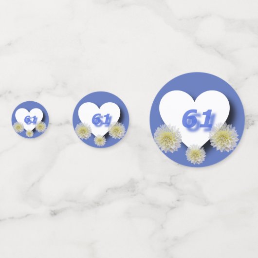 Confettis 61e anniversaire du Mariage (Devant)