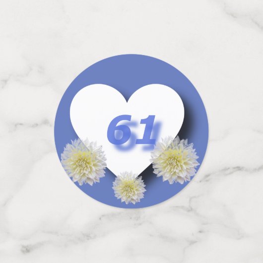 Confettis 61e anniversaire du Mariage (Petit recto)