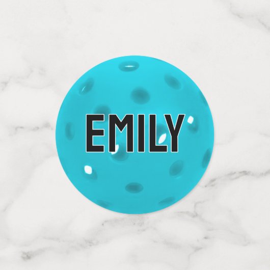 Confettis 65e anniversaire Aqua Blue Pickleball (Petit recto)