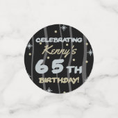 Confettis 65e fête d'anniversaire Ajoutez votre nom (Petit recto)