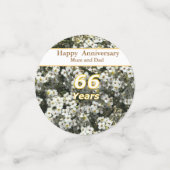Confettis 66e anniversaire modifiable (Petit recto)