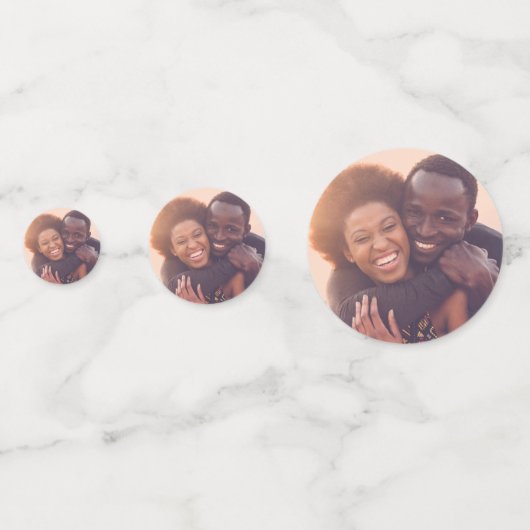 Confettis 6 Photo Engagement Décor Personnalisé (Devant)