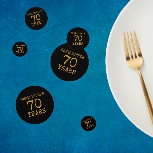 Confettis 70e anniversaire Legendary Black Gold Retro