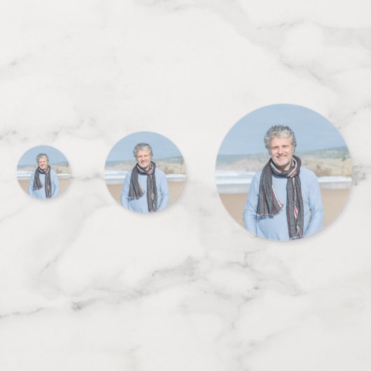 Confettis 70e anniversaire Marine Blue Balloon Cake (Derrière)