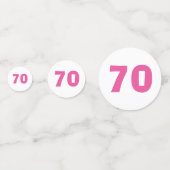 Confettis 70e anniversaire PINK Typographie (Devant)