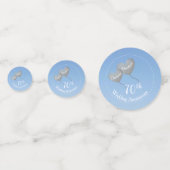 Confettis 70e Mariage Platinum Anniversaire ballons cardiaqu (Devant)