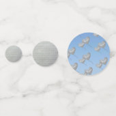 Confettis 70e Mariage Platinum Anniversaire ballons cardiaqu (Derrière)