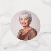 Confettis 80 et fabuleux Motif Flower Photo Anniversaire (Petit recto)