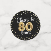 Confettis 80e anniversaire Cheers à 80 ans 2 Photos (Petit recto)