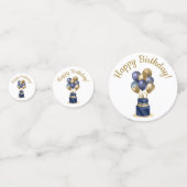 Confettis 80e anniversaire Marine Blue Balloon Cake (Devant)