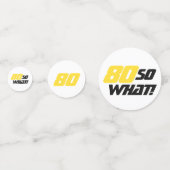 Confettis 80ème Alors quel anniversaire Motivational Moderne (Devant)