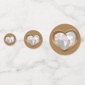 Confettis 8e anniversaire mariage de bronze coeur et photo (Devant)