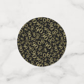 Confettis 90e anniversaire Cool numéro Motif or et noir (Petit recto)