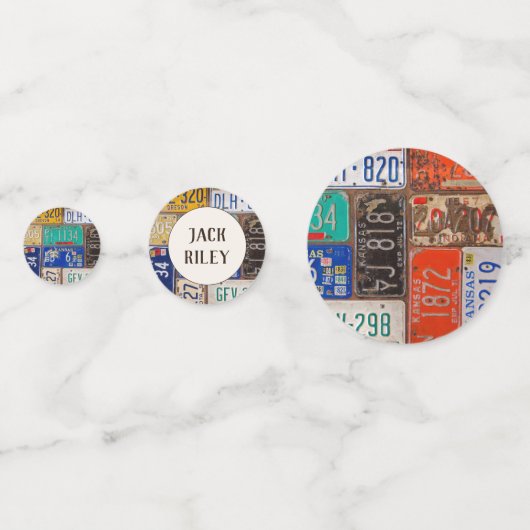 Confettis 90e Anniversaire de licence Rétro (Derrière)