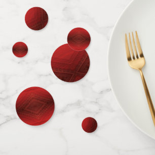 Confettis Acceptation Motif de Boho Eclectique Rouge
