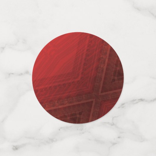 Confettis Acceptation | Motif de Boho Eclectique Rouge (Petit recto)