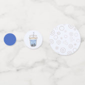 Confettis Adorable Blue Axolotl Boba Tea Boys Anniversaire (Derrière)