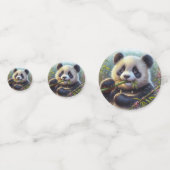 Confettis Adorable Ours De Panda Mangeant Bambou (Devant)