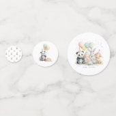 Confettis Adorable Panda Anniversaire Plaque papier de fête (Devant)