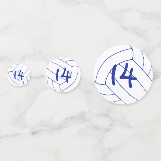 Confettis ados dk bleu black volleyball fête (Derrière)