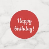 Confettis Âgé à la perfection - Étoiles rouges et blanches A (Petit recto)