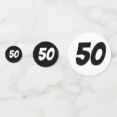 Confettis Âge personnalisé - Anniversaire noir et blanc (Devant)