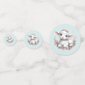 Confettis Agneau mignon avec la couronne florale (Devant)