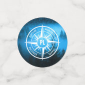 Confettis Aiguille de compas monogramme brouillard dans la f (Petit recto)