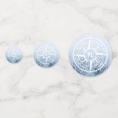 Confettis Aiguille de compas monogramme forêt d'épinette d'h (Devant)