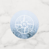 Confettis Aiguille de compas monogramme forêt d'épinette d'h (Petit recto)