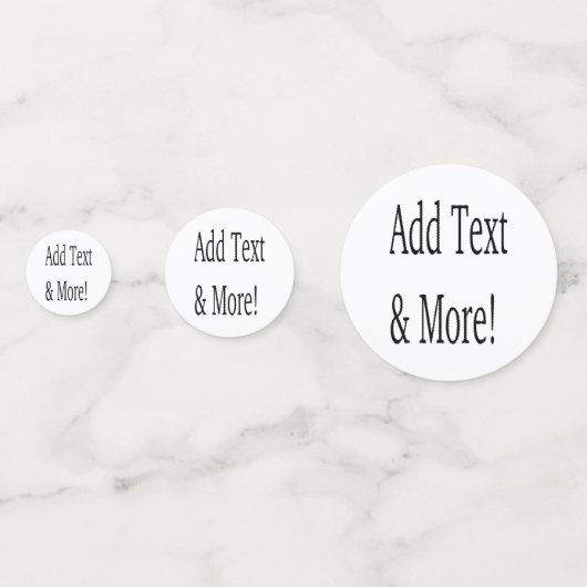 Confettis Ajouter du texte et plus ! Customisez votre propre (Derrière)