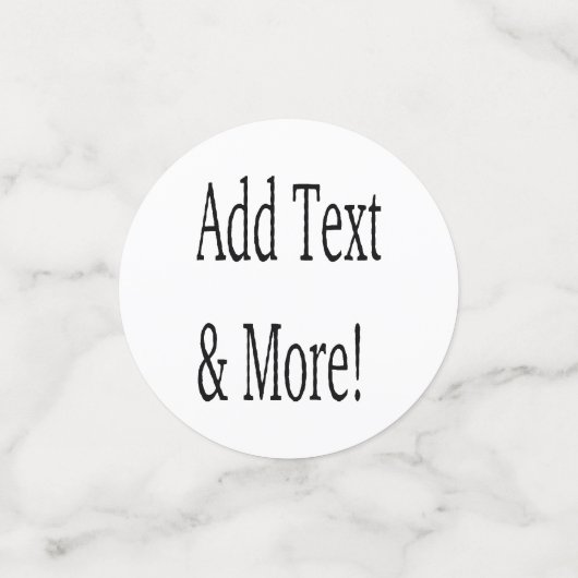 Confettis Ajouter du texte et plus ! Customisez votre propre (Petit recto)