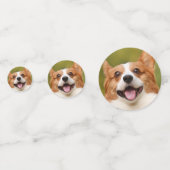 Confettis Ajouter photo de chien personnalisé Customisé (Devant)