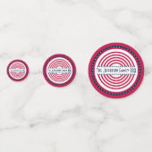 Confettis Ajouter votre texte Rouge Bleu Patriotique (Devant)